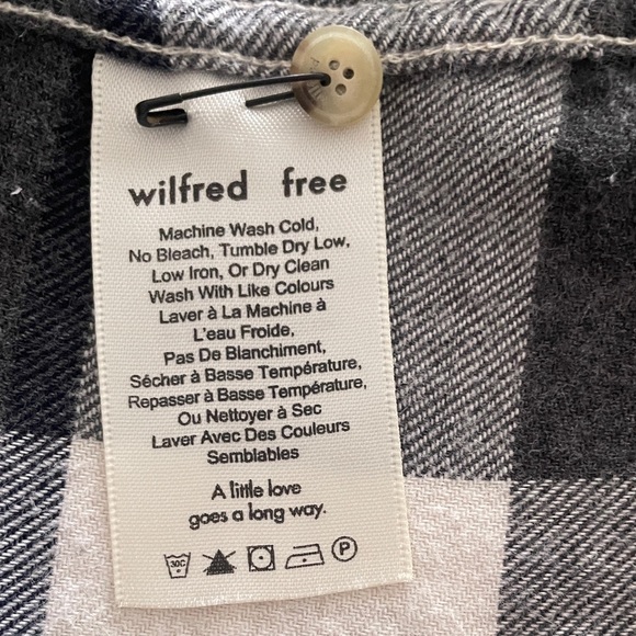 Wilfred Free flannel button down dress. S. Excellent condition. Buffalo plaid - Picture 4 of 4